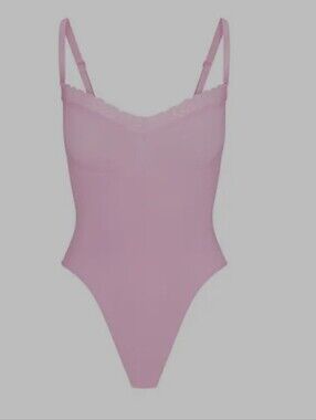 SKIMS Seamless Sculpt Lace Thong Bodysuit S